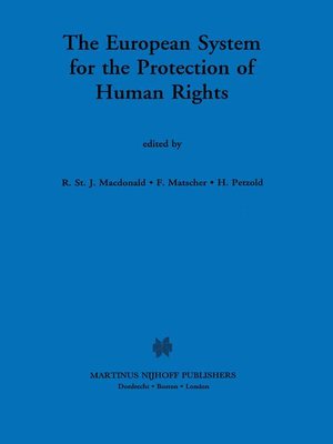 cover image of The European System for the Protection of Human Rights